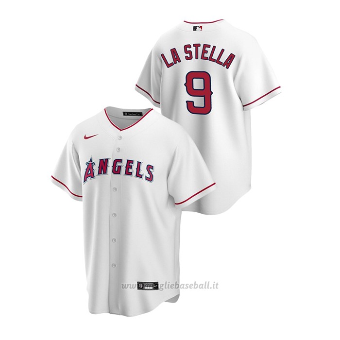 Maglia Baseball Uomo Los Angeles Angels Tommy La Stella Replica Primera Bianco